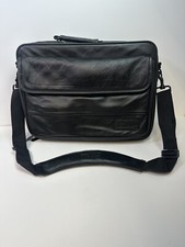 Targus Vintage Leather Black Business Travel Case Laptop Multi-Use New Padded