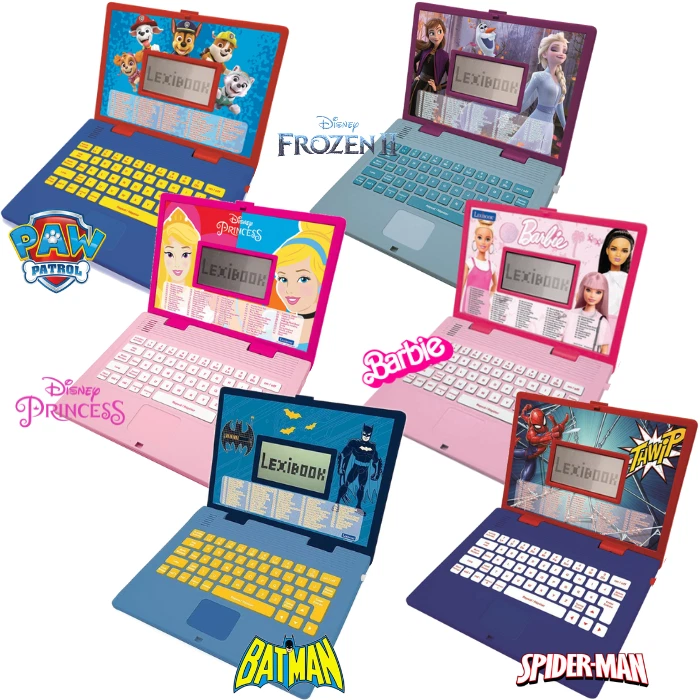 Lexibook Spider Man Ordinateur portable éducatif bilingue pour