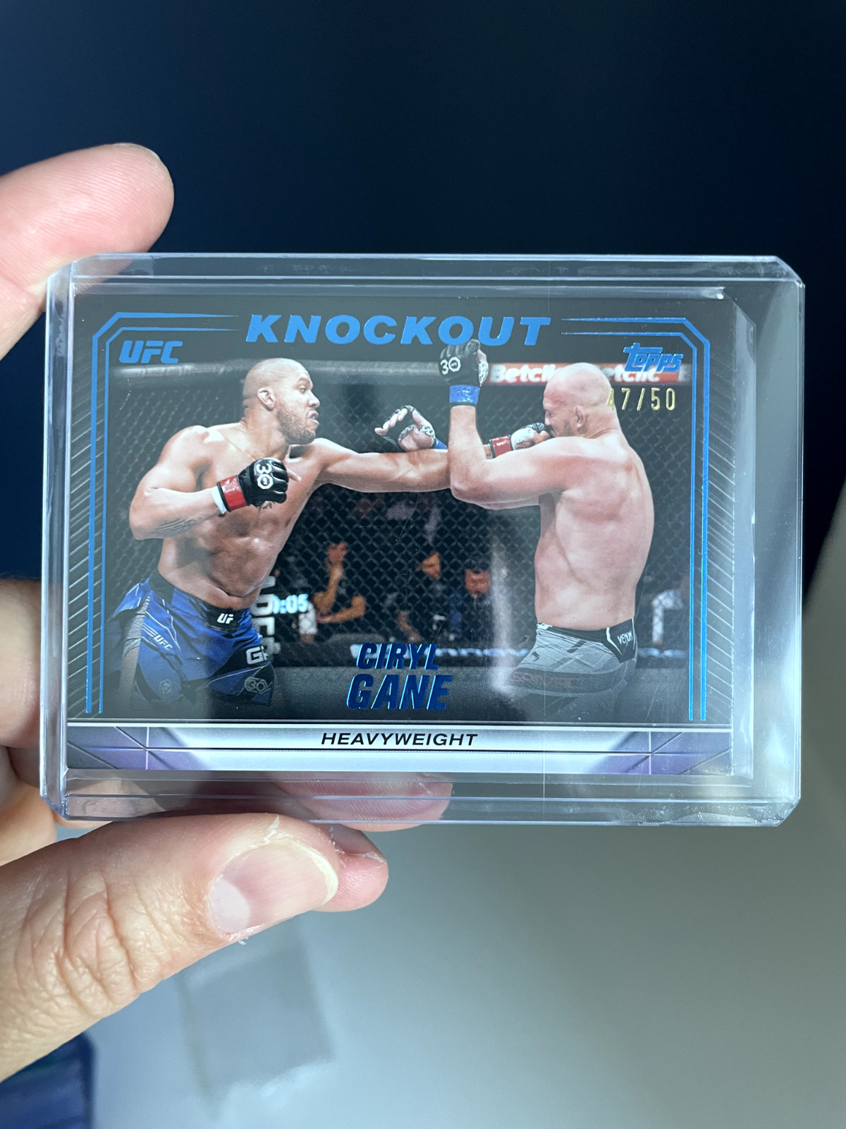 Ciryl Gane Blue /50 - 2024 Topps UFC Knockout #99