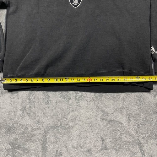 Raiders Sweatshirt NFL Adidas Collab Sz XL XXL Black Crewneck - 第 5/9 張圖片