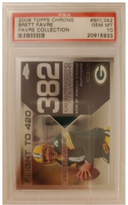 2008 Topps Chrome Brett Favre #BFC382 card graded PSA 10 POP 2 | eBay