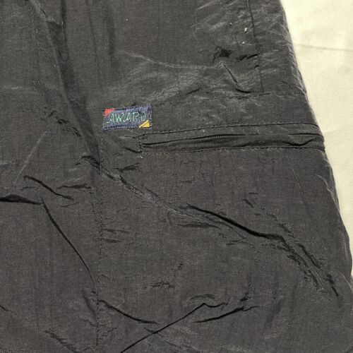 Vintage 90s Swim Trunks Men’s Size 26 Black Swimwear Cargo Zip Pockets Hipster - Picture 2 of 13
