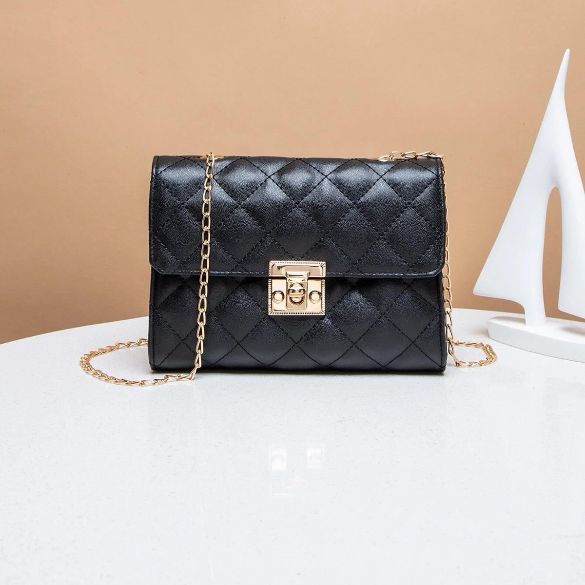 Chanel Mini Charms Shoulder bag in Blue quilted leather and silver hardware  at 1stDibs