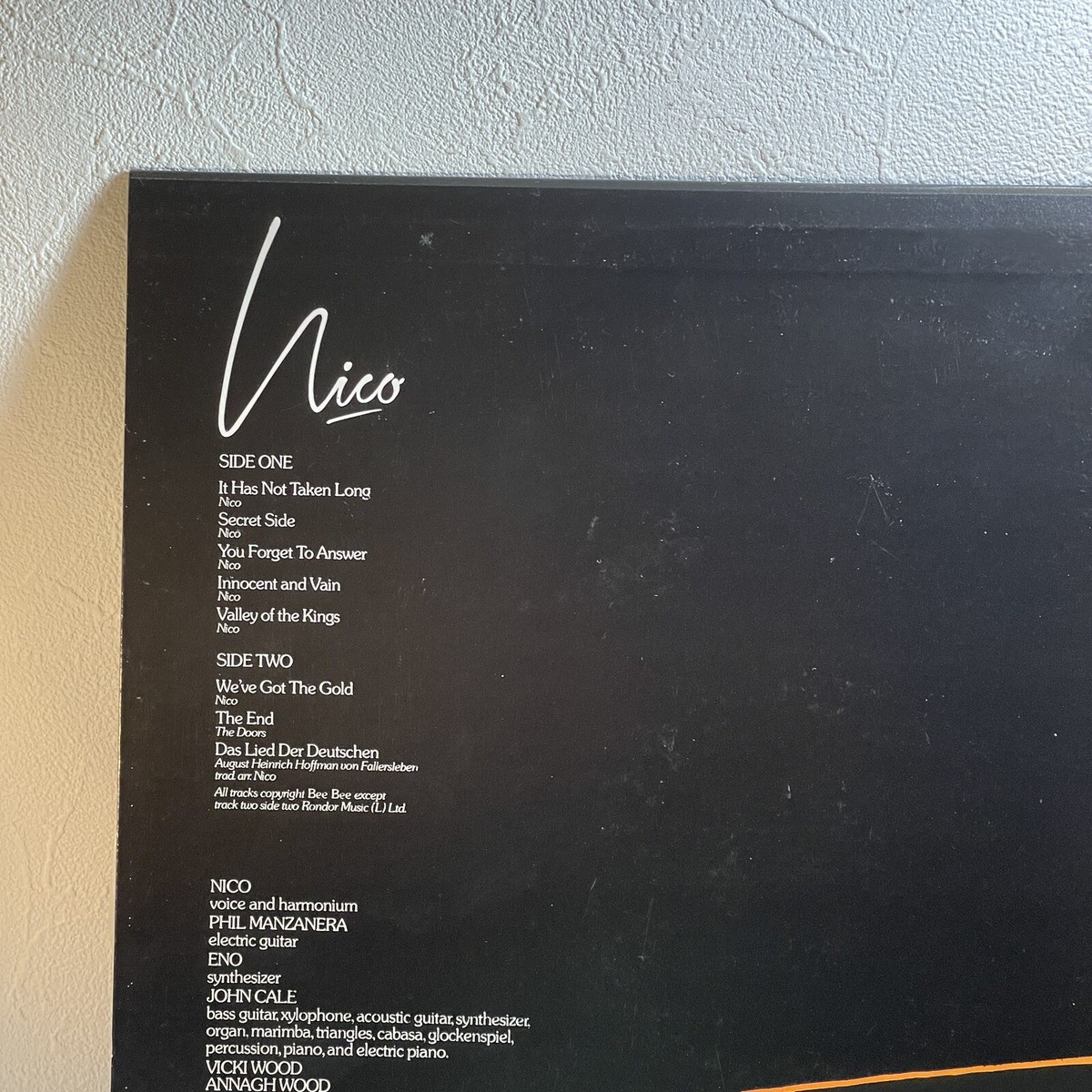 Nico – The End/LP 1982 Island Records 20S-80 Reissue Japan EX