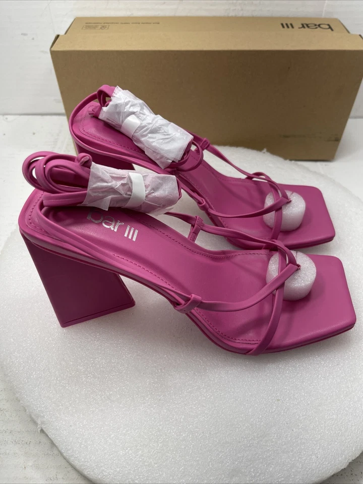 Bar lll Auroraa 系带礼服凉鞋,粉色,女式 5.5M 码商品 #758 — 第 4/4 张图片