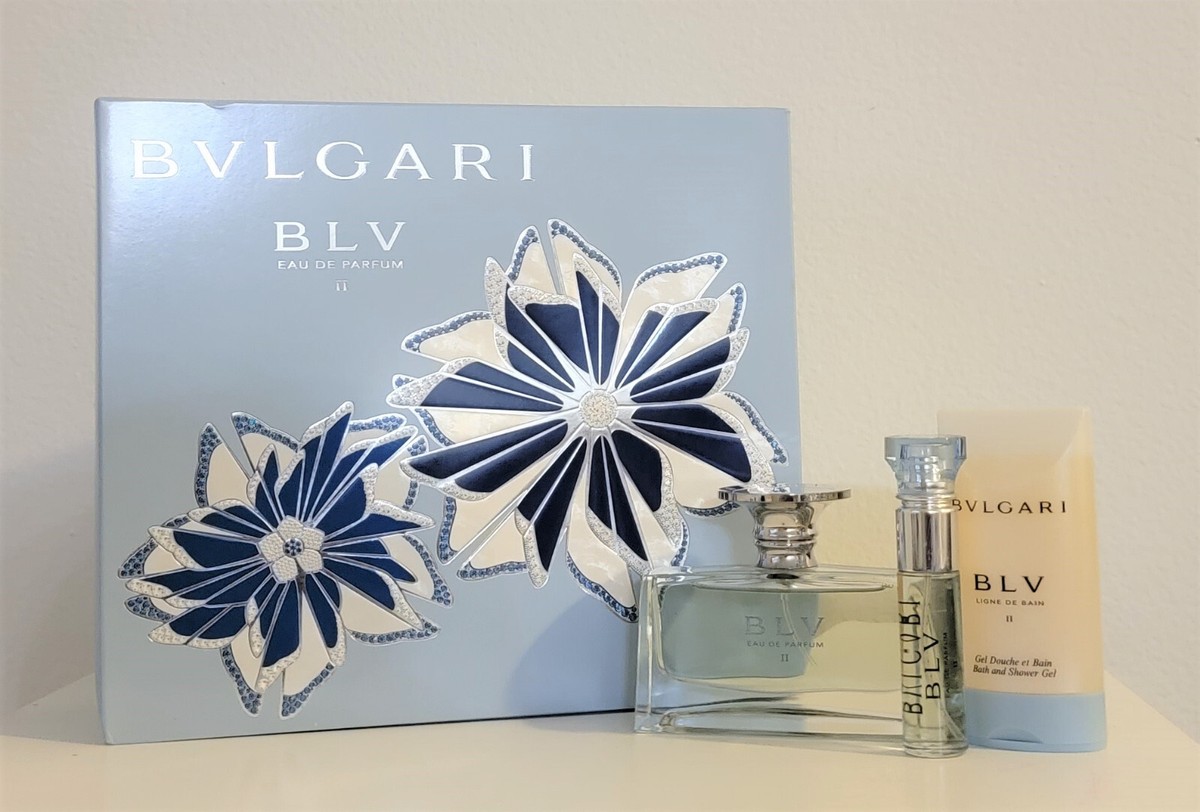 3pc Set BVLGARI BLV II 1.7 oz edp + 2.5 oz gel + 0.34 oz edp