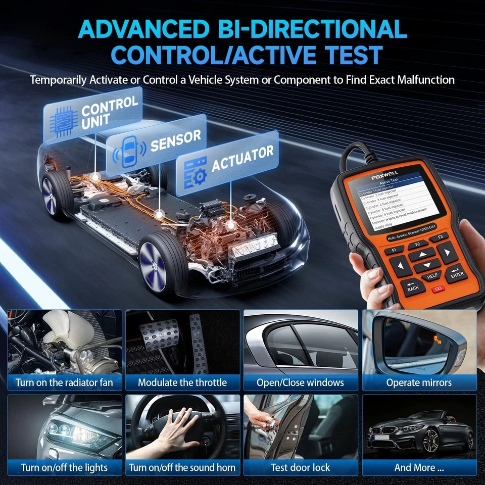 Aceite escáner de diagnóstico bidireccional Foxwell NT510 Elite para BMW todo sistema OBD2 Foto 2 de 4