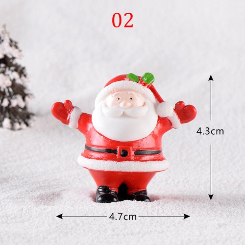 Christmas Ornaments Resin Miniature Landscape Decoration Santa Xmas Tree Gift - Bild 14 von 37