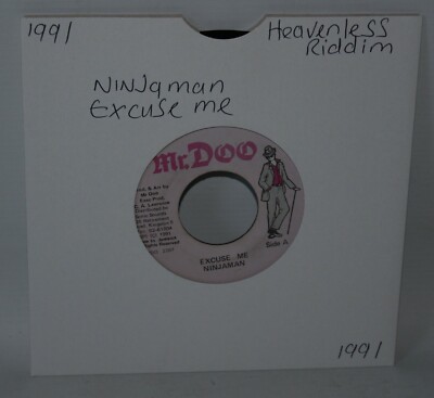 Ninjaman  - Excuse Me - 1991 Jamaica Vinyl 7'' Single - Mr. Doo MDO 2267