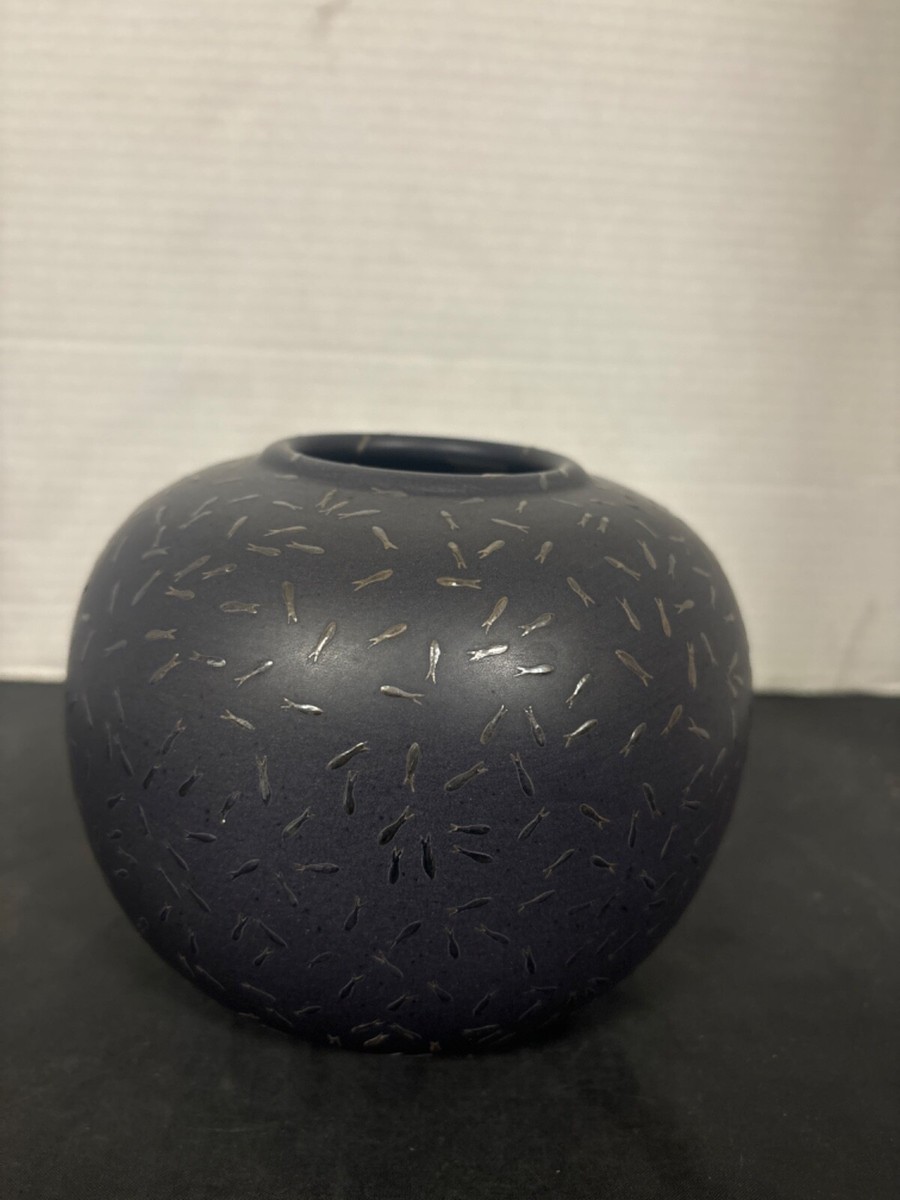 1990 Emilia Castillo Plata Pura Black Pottery Mexico Rare Ocean Of