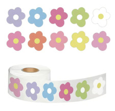 Flower craft stickers, floral fun stickers, kids stickers, party bag stickers,