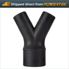 POWERTEC 4 to 2-1/2 Inch Dust Collection Hose Splitter Fitting (70276)