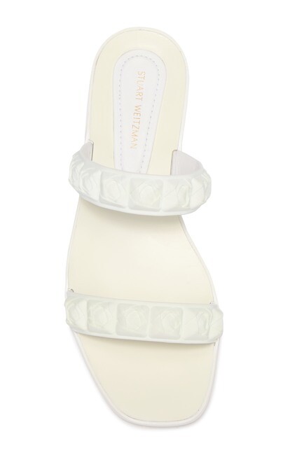 Stuart Weitzman Rosita Dual Strap Slide Sandal White Size 7.5 Dust Bag 245 eBay