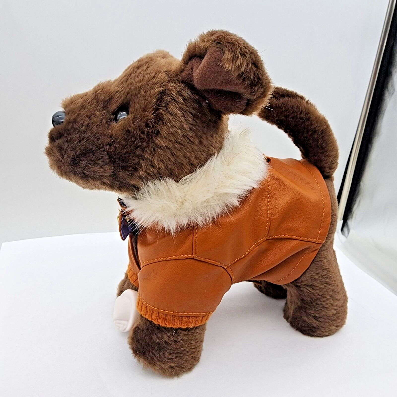 Ruff And Ready American Girl Doll Pet Dog Chocolate Brown Lab Pet Dog w Bone EC