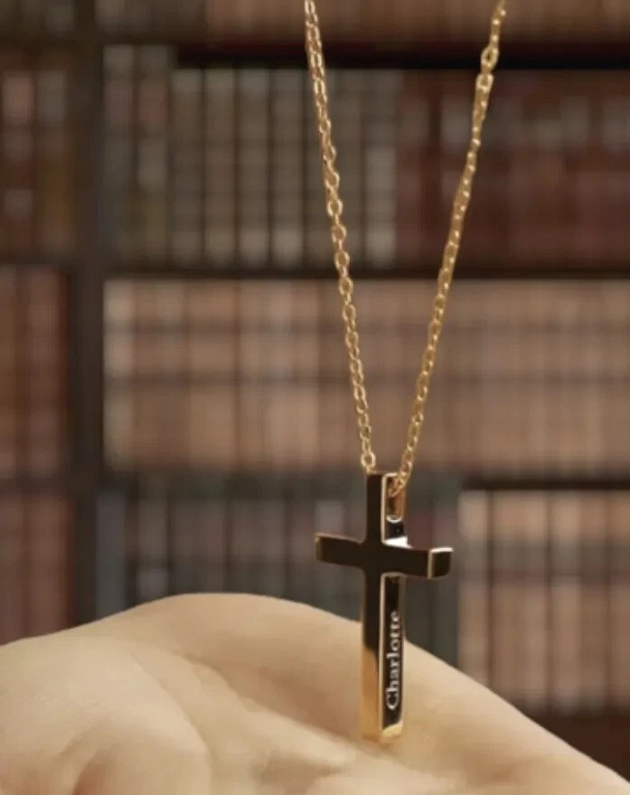 Personalised outlet cross pendant