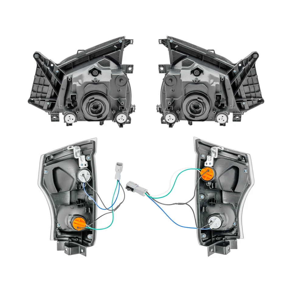 Juego de 4 faros + luces de esquina para Isuzu NPR NQR/05-07 GMC W-4500 2004-2007 Foto 3 de 4