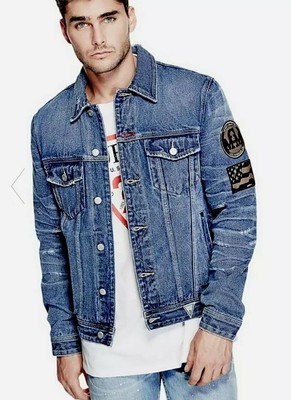 Guess Dillon Patch Denim Jacket Shop 