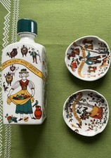 Flasche Motiv vier Jahrszeiten Keramik mit 2 ...