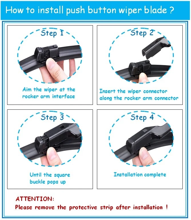 Windshield Wiper Blades For CHEVROLET SUBURBAN 2021 - 2022 OEM Quality 22"+22" — 第 2/4 张图片
