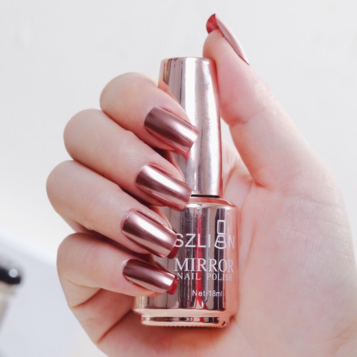 Metallic Nail Polish Magic Mirror Effect Chrome Nail Art Polish Varnish 18ml - Picture 27 of 48