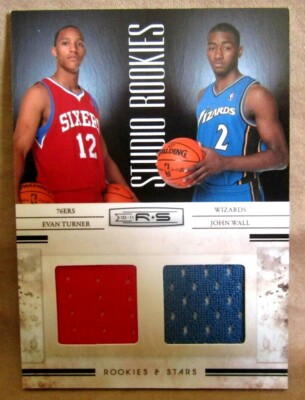 John Wall/Turner RC 2010-11 Panini Rookies&Stars Dual Rookie Patch#/399!Wizards 