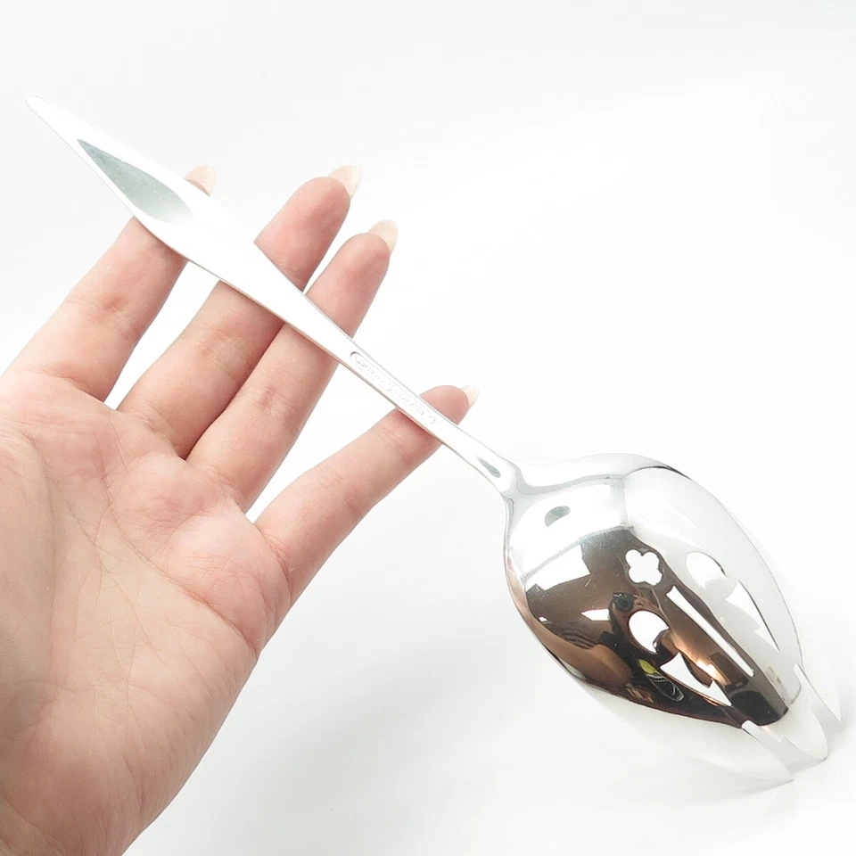 Cuchara perforada Wallace de plata de ley 925 vintage 1963 Dawn Mist Foto 2 de 4