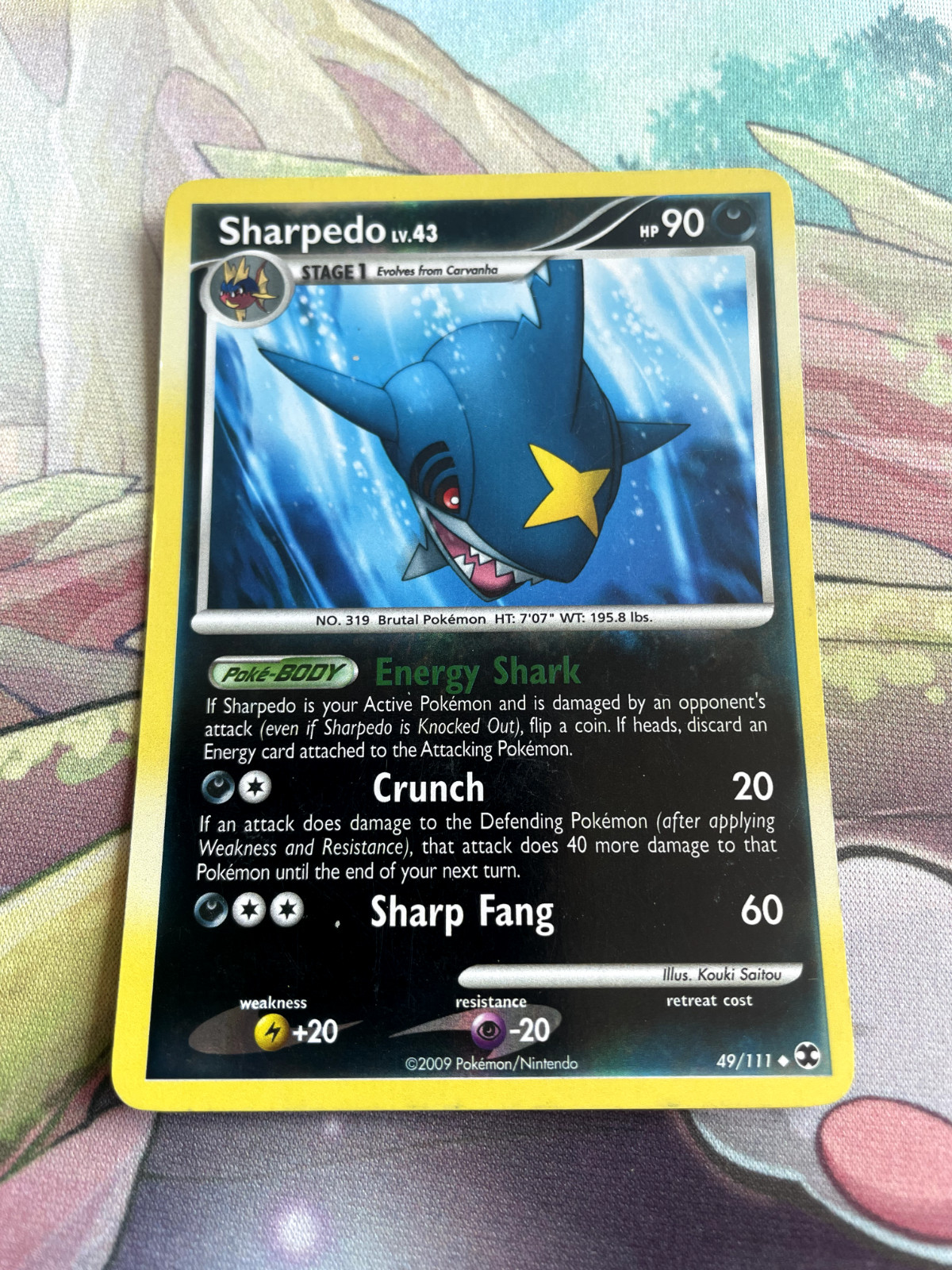 Sharpedo 49/111 Rising Rivals Reverse Holo Uncommon Pokemon Card LP