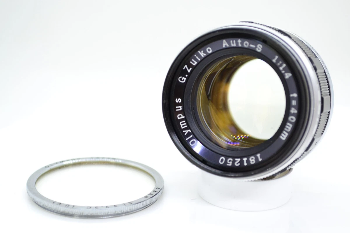 [N Mint] Olympus G.Zuiko Auto-S 40mm F1.4 for Pen F Overhaul w/ Silver  Filter