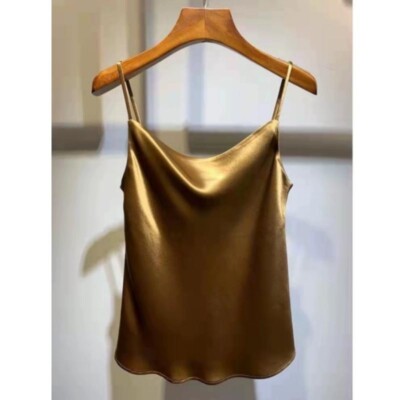 gold satin camisole top
