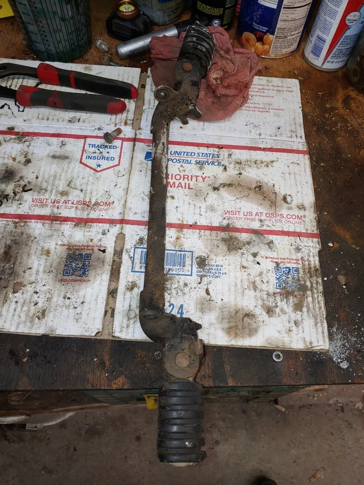 Yamaha DT1 1970 250 pies barra de clavijas con clavijas Foto 3 de 3