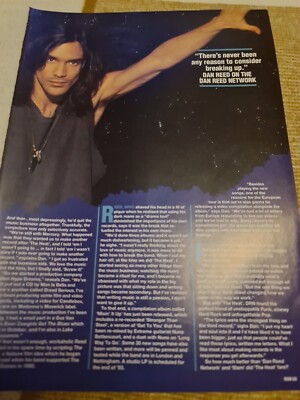 Vintage DAN REED NETWORK A4 POSTER RAW MAGAZINE CLIPPING 