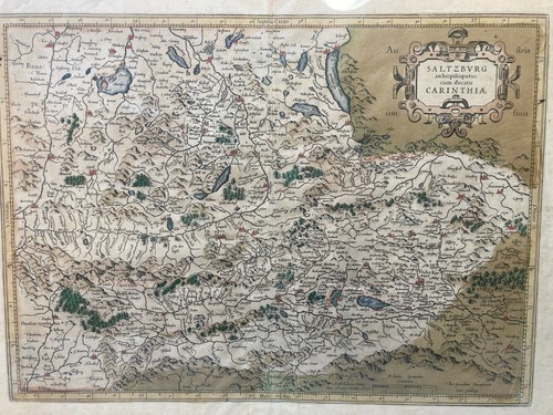 1627 Salzburg Kartenblatt aus Atlas handkoloriert "Salzburg archiepisocopatus - Bild 4 von 12