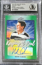 Mark Cuban 2020 LEAF Pop Century Metal Keep it Real GR Card #KIRMC1 BAS 14059500