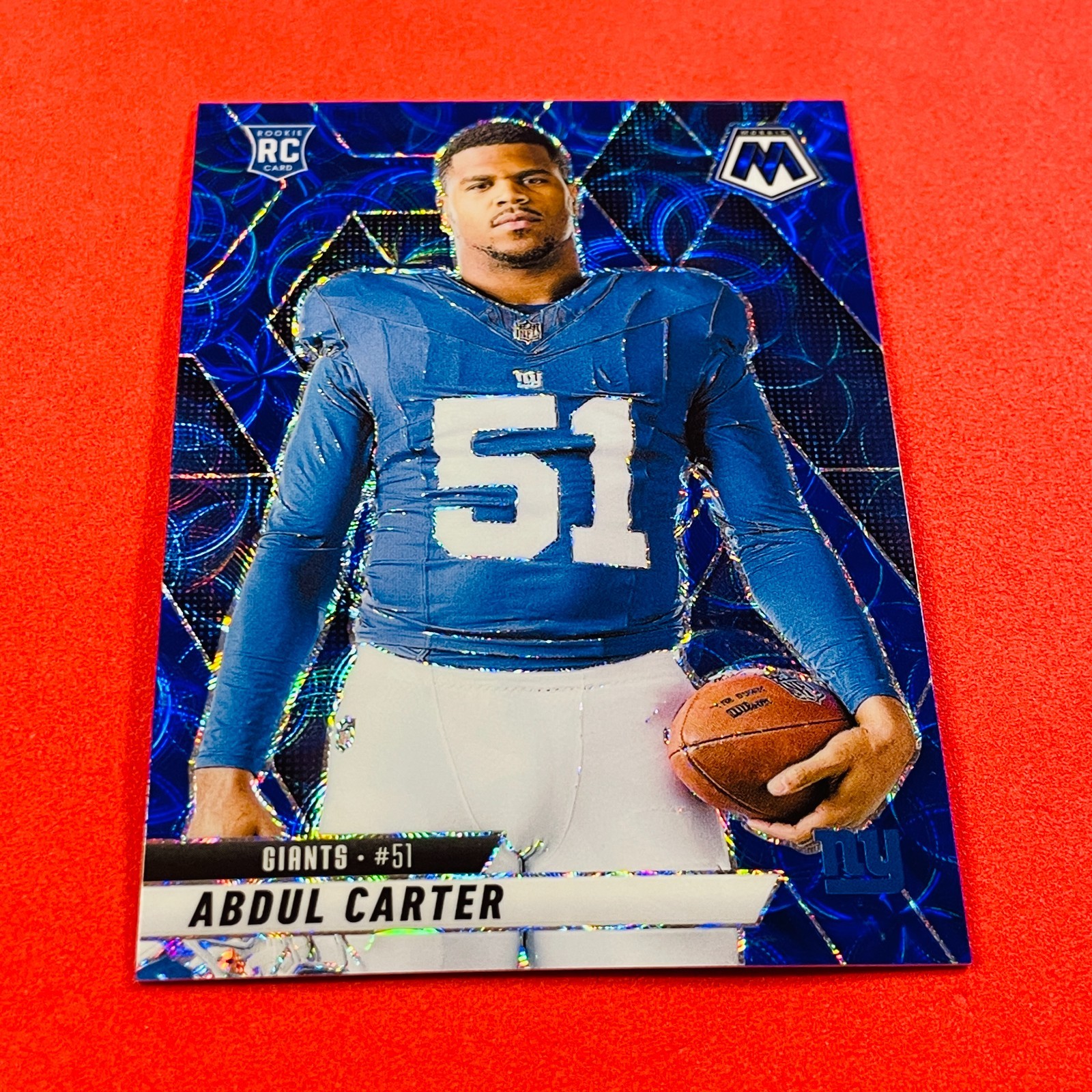 Abdul Carter .. ROOKIE VAR BLUE SCOPE PRIZM .. NY Giants .. 2025 Mosaic Card 282