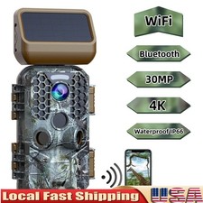 Wildlife Hunting Trail Camera Solar Powered Night Vision Motion Waterproof Cam