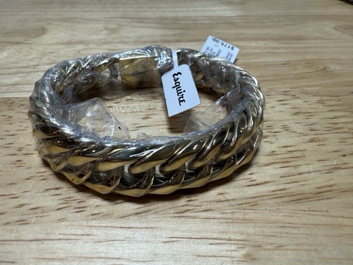 Men’s Curb Link Chain 8.5” Bracelet in Gold-Tone Ion-Plated Stainless Steel - Picture 5 of 6