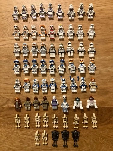 Lego Star Wars Minifigures Lot of 67 (Clones, Droids, etc.)