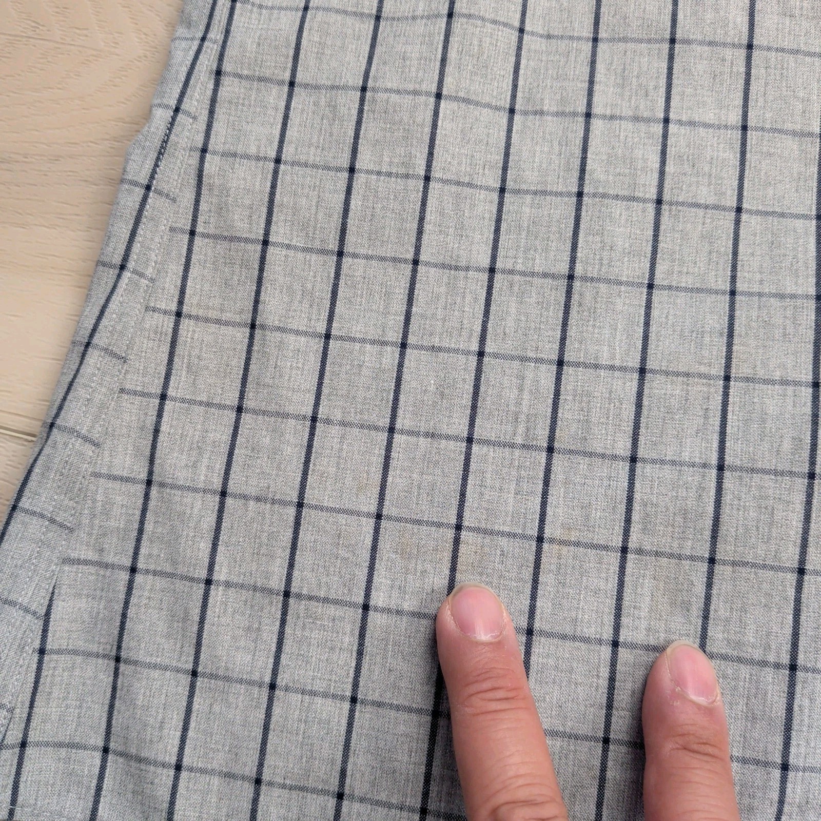 Brooks Brothers Regent Shirt Mens M Non-Iron Gray Blue Windowpane Long Sleeve thumbnail 13