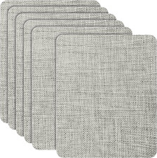 Coarse Linen Repair Patches, 6 Piece Self-Adhesive Linen Fabric Patches, Multi C