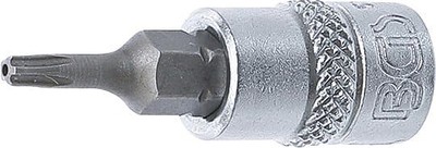 BGS BIT-EINSATZ, 6,3MM (1/4''), TS-PROFIL (FÜR TORX PLUS) MIT BOHRUNG TS10