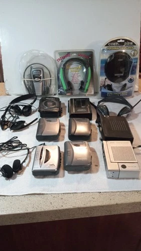 Lot of Vintage Sony Walkman & GE,Nautica Cassette Players & Much More "Untested"
