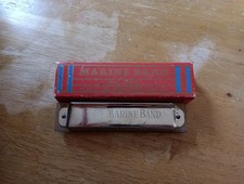 RARE HTF Hohner 364 With Box Marine Band Harmonica Made In Germany
