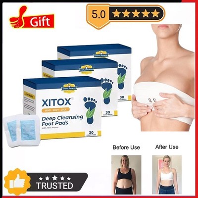 30~90x Xitox Foot Detox Patches Pads Toxins Deep Cleansing Herbal Organic Pad