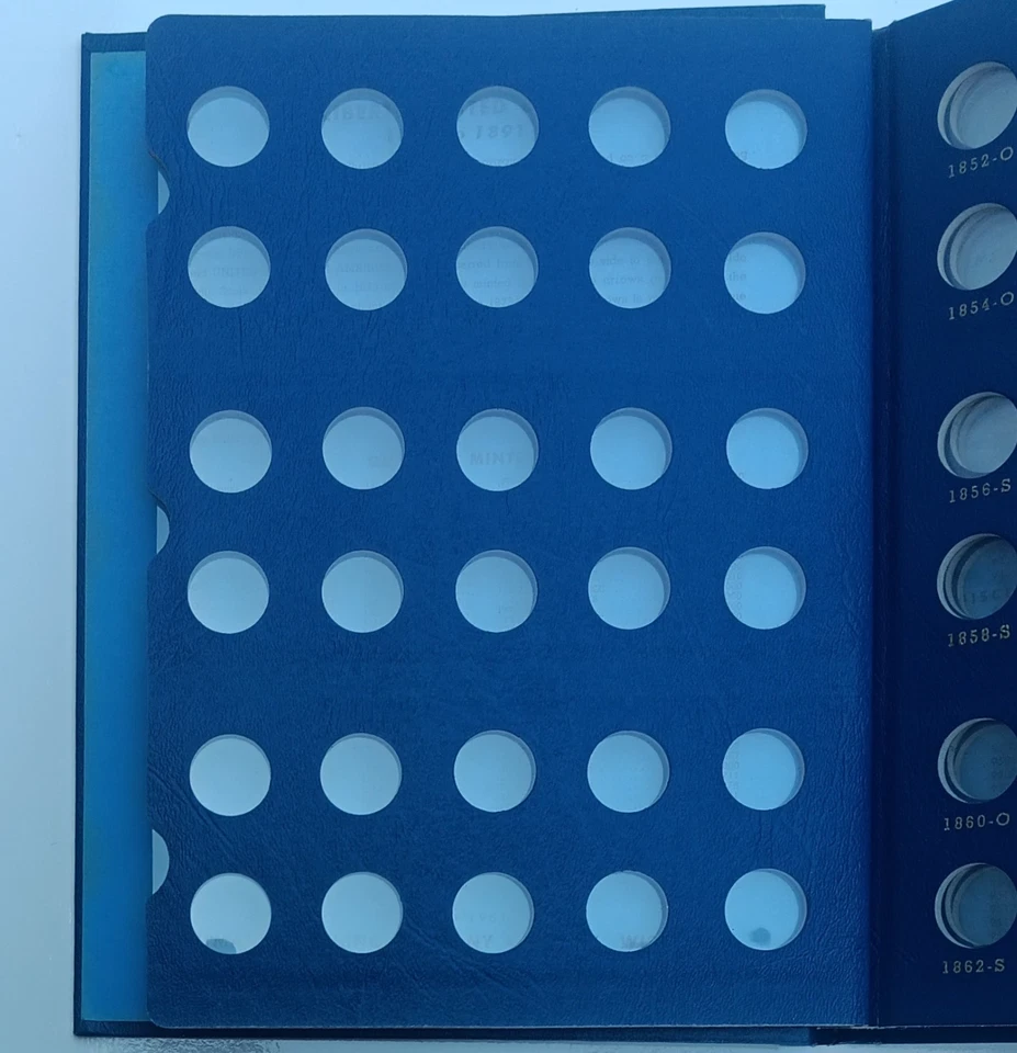 Álbum de monedas de diez centavos de plata libertad sentada Whitman de colección 1837-1891 9437 estantería Foto 4 de 4