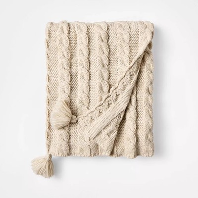 Knit Tassel Braided Throw - Threshold designed with Studio McGee