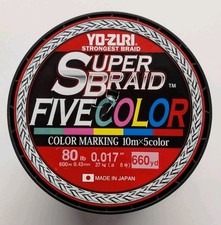 Yo-Zuri Super Braid 80 Lb Test 660 Yard Spool Five Color