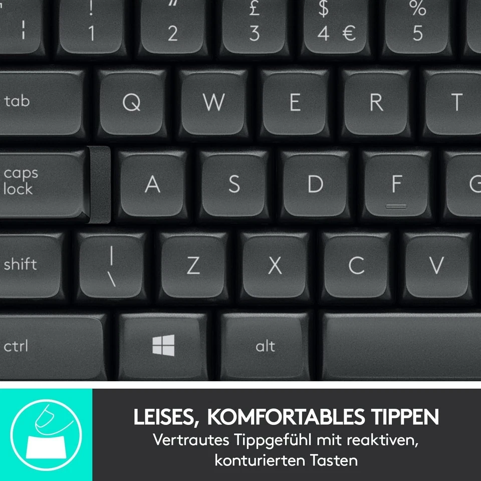 Logitech K545 Kabellose Tastatur - Schlank, leise, für Logitech MK545, MK540 -NS - Bild 2 von 4