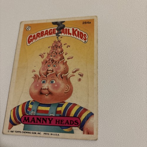 Vintage Topps Originale Spazzatura Secchio Bambini 284a Manny Heads - Foto 3 di 5