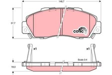 Bremsbeläge GDB3177 TRW für HONDA NSX I Cabriolet PRELUDE V NSX I Coupe CR-V I