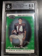 2000 Donruss Preferred QBC High School Profile Brad Johnson #67 Beckett 8.5